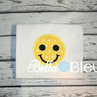 Emoji Smiley Face Machine Applique Design