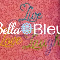 Live Love Laugh Swirly wording saying Machine embroidery design