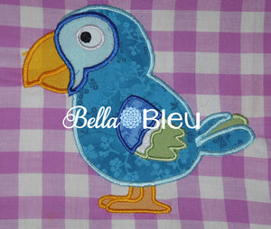 Parrot Bird Machine applique embroidery design