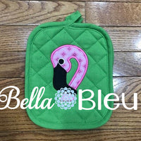 Flamingo Bird Applique Head Machine Embroidery Design