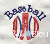 Baseball Dad sketchy baseball cap hat machine embroidery design