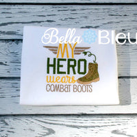 Military My Hero Wear Combat Boots Machine Embroidery Design