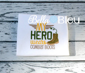 Military My Hero Wear Combat Boots Machine Embroidery Design