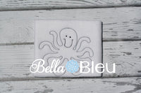Nautical Octopus Bean Raggy Design or Coloring Raggy Machine Applique bean stitch design