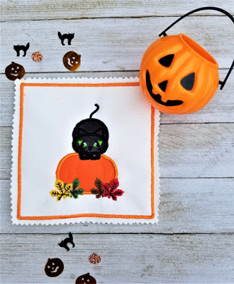 Pumpkin with Cat Applique