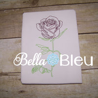 Beautiful Rose #4 Colorwork Machine Embroidery Design
