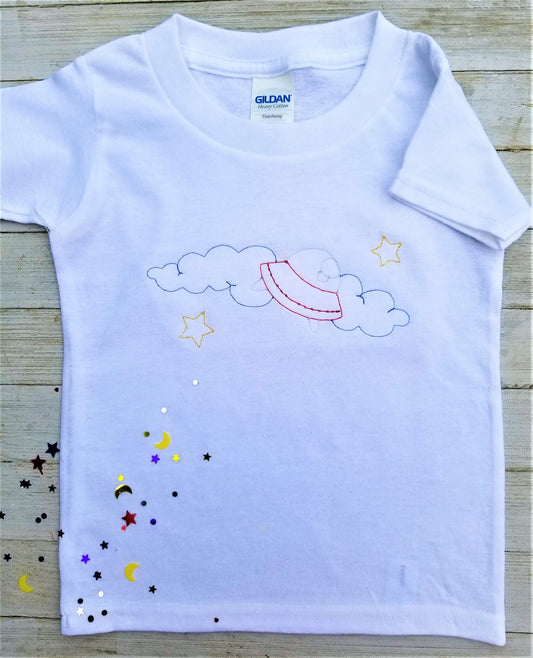 Space Ship flying bean stitch colorwork