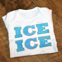 Applique Ice Ice Baby machine embroidery design