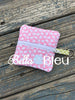 ITH In The Hoop Wallet with Bunny Stipple Quilting Stitch 4x4 Machine Embroidery