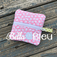 ITH In The Hoop Wallet with Bunny Stipple Quilting Stitch 4x4 Machine Embroidery