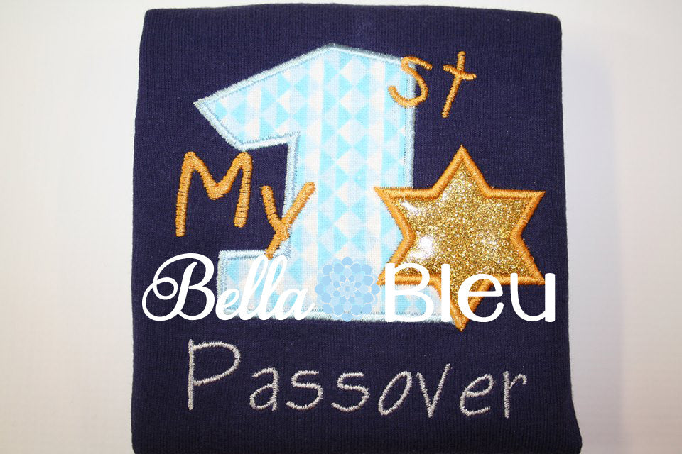 My First 1st Passover Jewish Holiday Machine Applique Embroidery Design