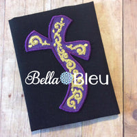 Beautiful Applique Whimsical Cross Religious Machine Embroidery Design