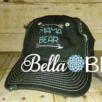Mama Bear with Arrows Machine Embroidery Hat Design for hats