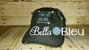 Mama Bear with Arrows Machine Embroidery Hat Design for hats
