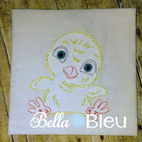 Baby Boy Chick Colorwork Farm Animal machine embroidery design