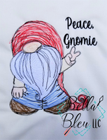 Peace Gnome Scribble Sketchy