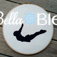 I fly Cheer Cheerleader Applique Embroidery Design Cheerleading