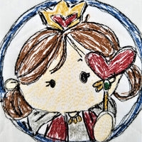 Heart Queen Scribble design