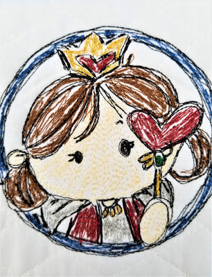 Heart Queen Scribble design