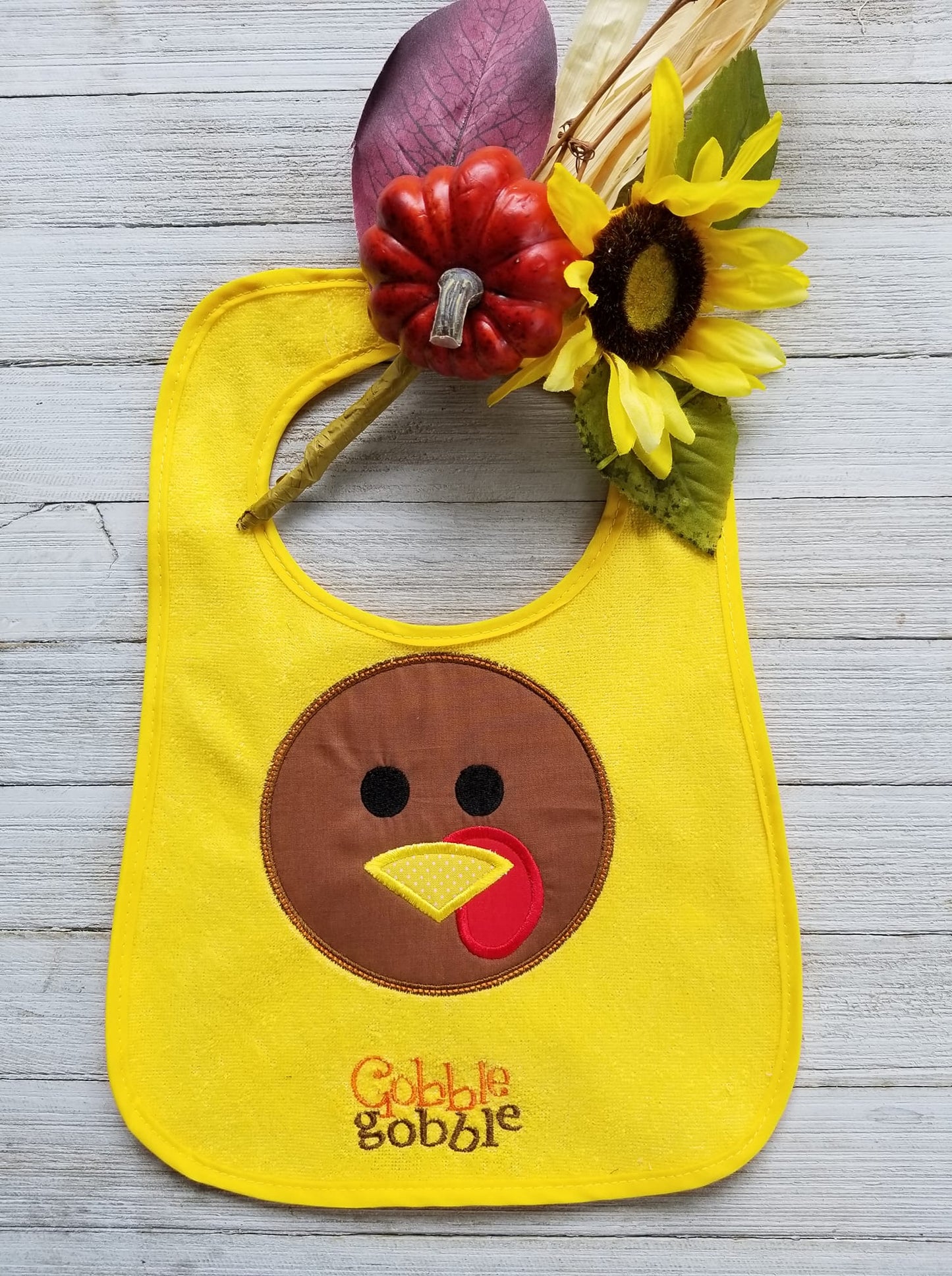 Thanksgiving Turkey Face Applique