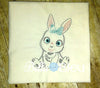 Baby Girl Bunny With Bow Farm animal colorwork machine embroidery design
