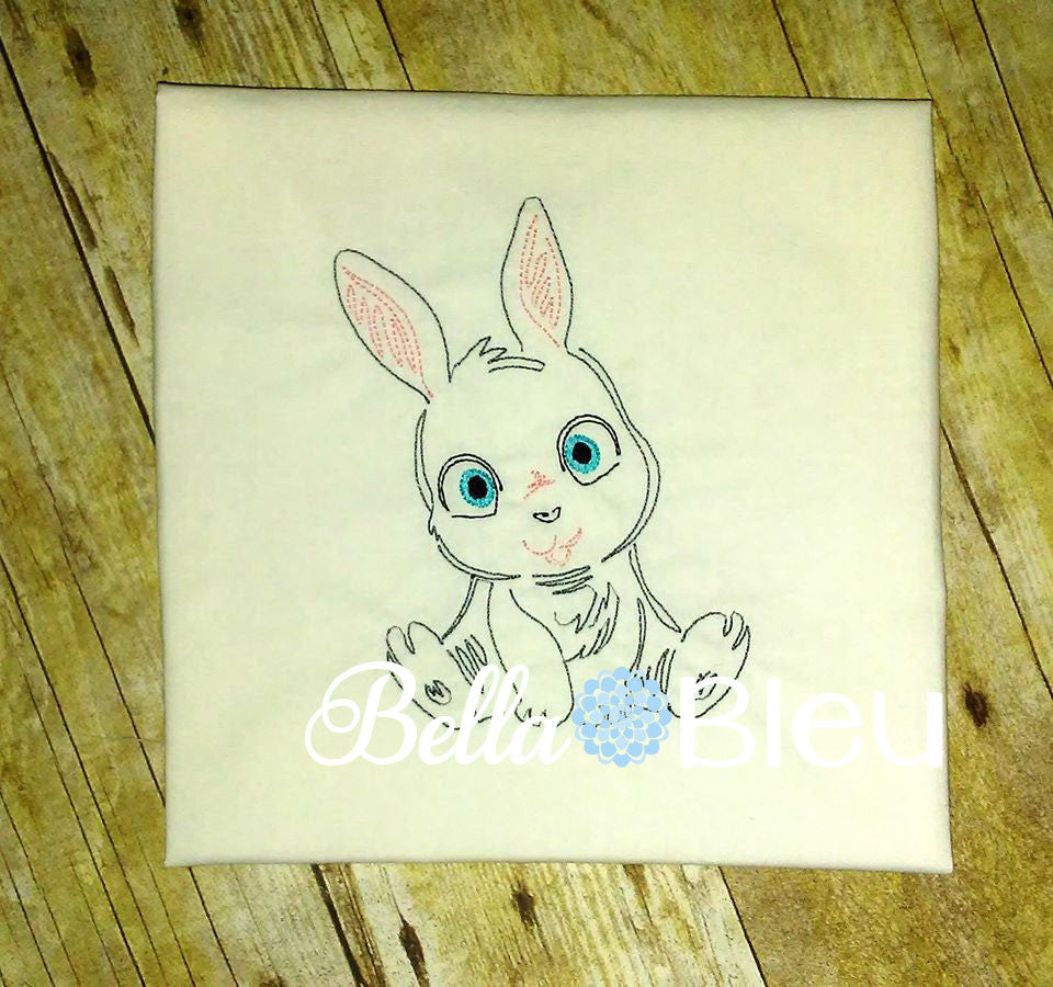 Baby Bunny Boy Colorwork Machine Embroidery Design Farm Animals
