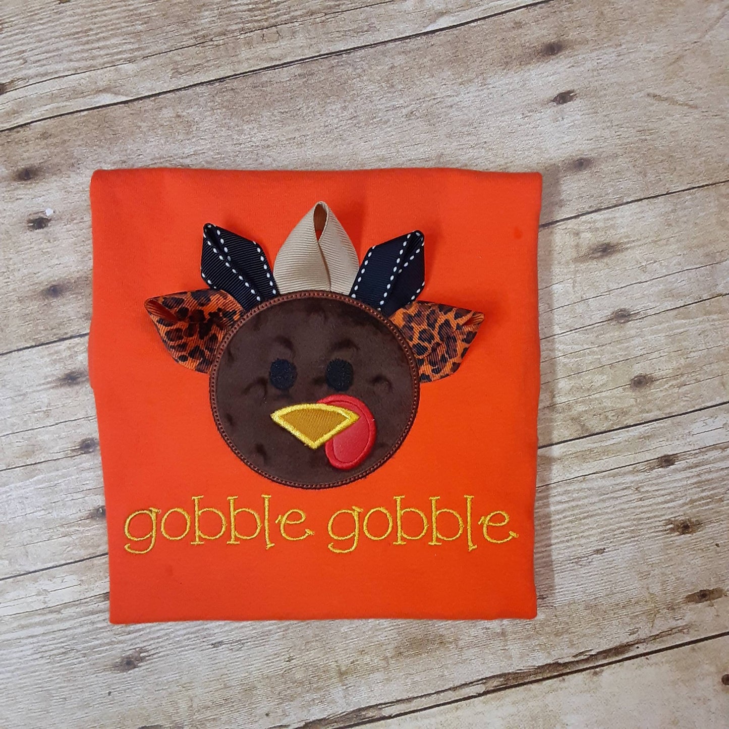Thanksgiving Turkey Face Applique