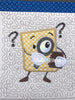 Reading Mystery Book Machine Applique Embroidery Sketchy design