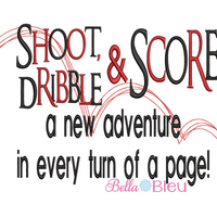 Basketball Shoot Dribble and Score Reading Pillow Saying