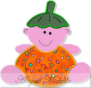 Baby Pumpkin Applique  Embroidery Design