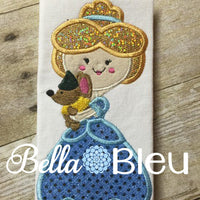 Inspired Cinderella Princess Machine Applique Embroidery Design