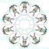 Bunny Easter or Christmas Tree Skirt In The Hoop 8x12