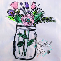 Flowers in Jar Scribble Sketchy