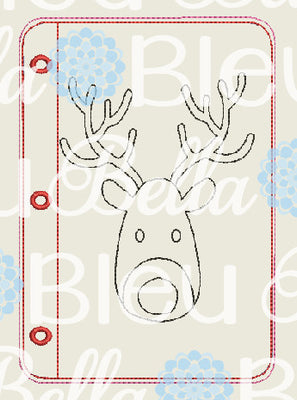 ITH Rudolph Reindeer coloring page pages machine embroidery design