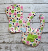 ITH In The hoop Baby Bib with Mouse Girl Ears and Bow Quilting Stipple Pattern Machine Embroidery Design