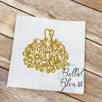 Swirly Wedding dress embroidery design