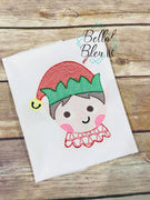 Sketchy Christmas Elf embroidery design