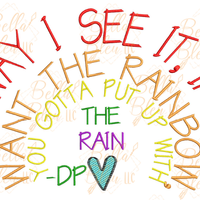 Rainbow Inspired Dolly Parton Quote Scribble Saying