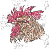 Rooster 5 Scribble Sketch
