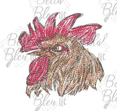 Rooster 5 Scribble Sketch