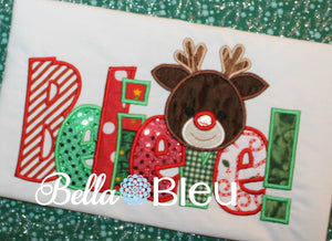 Christmas Red Cardinal Bird Believe Machine Applique Embroidery Design