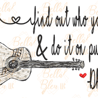 Who you are Inspired Dolly Parton Quote Scribble Saying