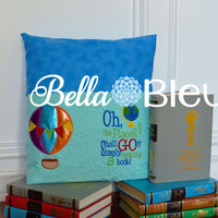 Reading Pillow Quote Inspired Dr Suess Places you will go Quote words Saying for Reading pillows with World Globe