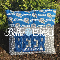 Beer keep'em coming Bean Stitch football machine embroidery design