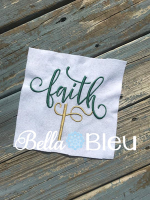 Faith saying with Cross Religious saying Machine embroidery design