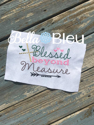 Blessed beyond Measure Machine Embroidery Design