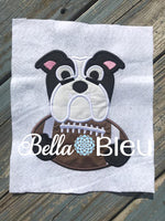 Bulldogs Football Mascot, Dawgs Football Mascot Applique machine embroidery