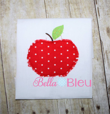 Bean Stitch Apple Applique Machine Embroidery design