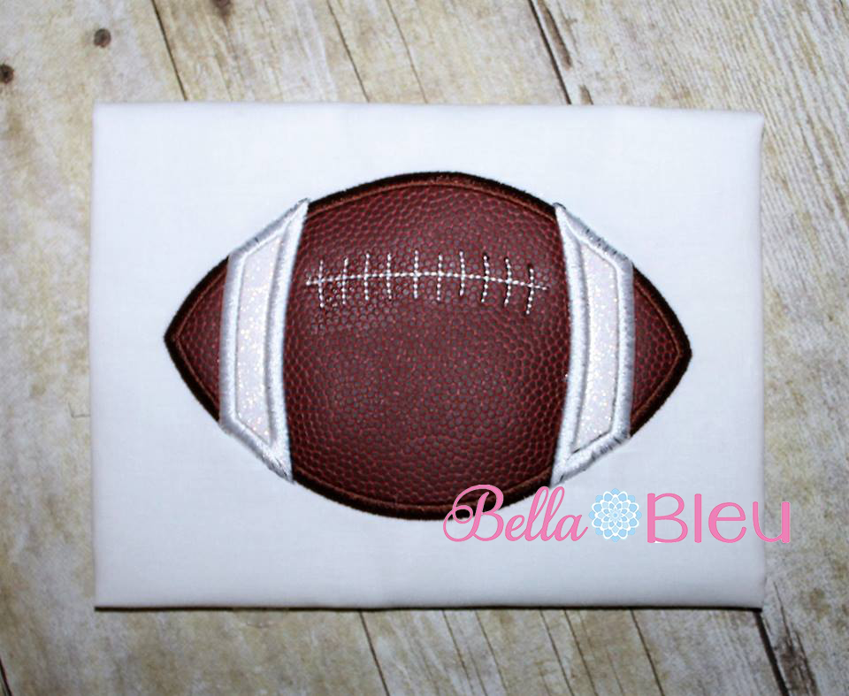 Football with laces Machine Embroidery Applique Design
