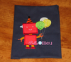 Robot holding Birthday Balloons machine applique embroidery design